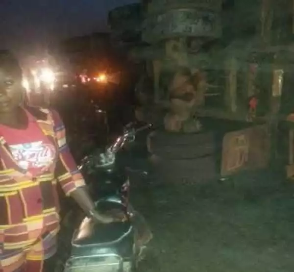 Magic? Tipper Driver Disappears From Accident Scene In Abuja (Photo)